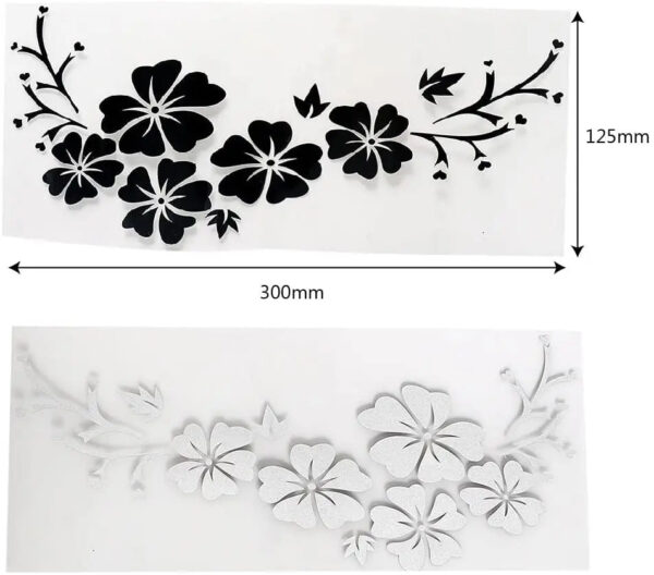 Car Flower Blossom Vinyl Decal Stickers Car Window Bumper Door Scratch Cover Decals Auto Motorcycle Stickers Exterior Decoration - Image 6