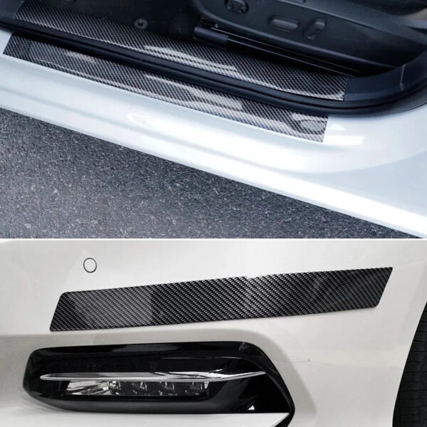 Nano Carbon Fiber Car Stickers DIY Paste Protector Strip Auto Door Sill Side Mirror Anti Scratch Tape Waterproof Protection Film - Image 4