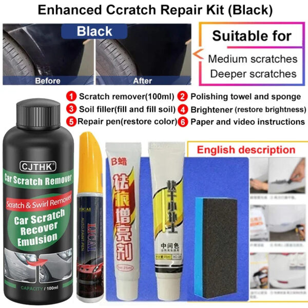 Car Scratch Remover Paint Care Tools Auto Swirl Remover Scratches Repair Polishing Auto Body Grinding Compound Anti Scratch Wax - Image 8