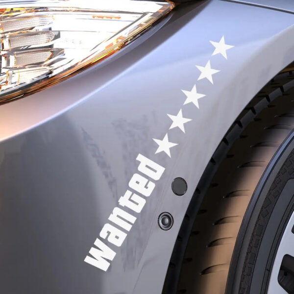 Wanted Car Sticker Water Resistant Auto Decors Decal Five Stars Car Sticker Auto Body Decoration Sticker For Truck Rear Window - Image 7