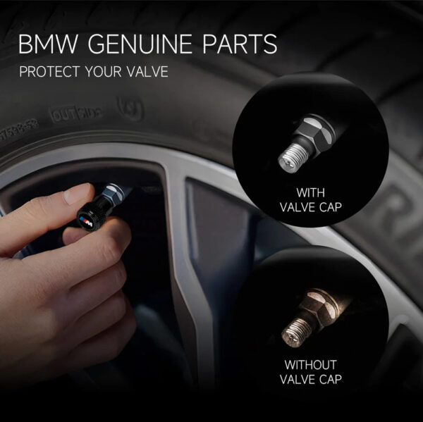 4PCS/set Car Tire Valve Metal Aluminum Alloy Valve Cap for BMW M X3 X5 X6 E90 E70 F30 Auto Accessories - Image 5