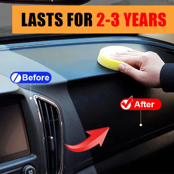 Car Plastic Restorer Crystal Clear Auto Interior Leather & Panel Renewal Wax Coating Agent Back To Black Gloss Car Wax Polish - Image 4