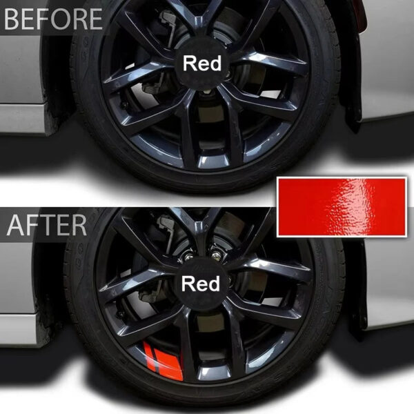6PCS Reflective Car Wheel Decal Sticker Pressure Adhesive Auto Red Accessories Car Stickers Wheel Hub Decals Dropshipping - Image 4