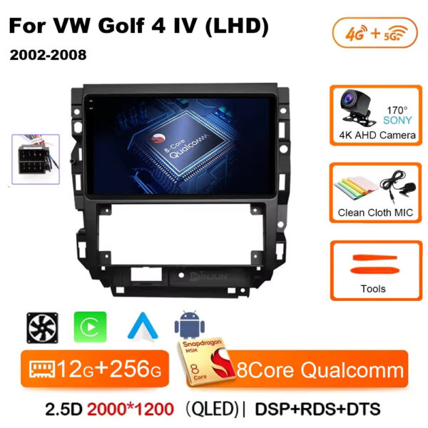 Car Radio Android 15 For Volkswagen VW Golf 4 IV Jetta MK4 Classics Multimedia Player Carplay GPS Android Auto Stereo DSP WIFI - Image 10