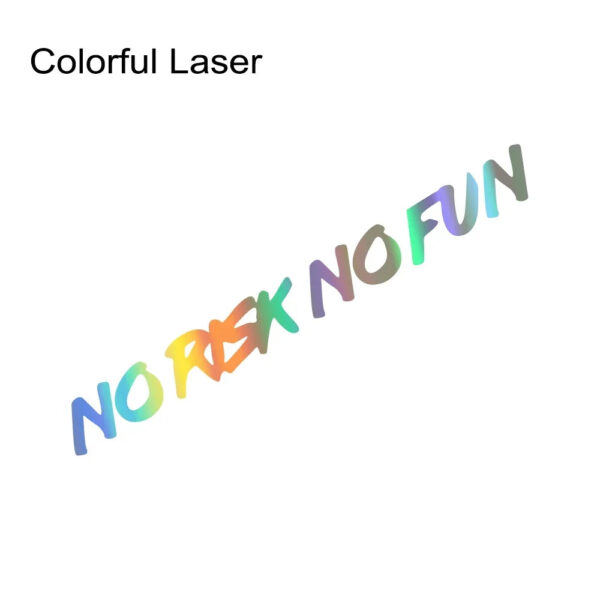 22x2.4cm NO RISK NO FUN Car Sticker Styling Car Body Window Windshield Bumper Motorcycle Decor Vinyl Film Decal Auto Accessories - Image 6