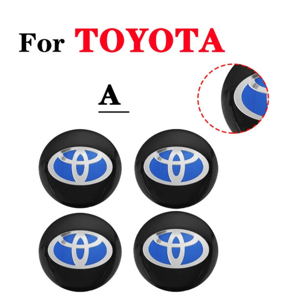 4pcs Car Wheel Stickers 56mm Auto Center Hub Cap Decal For Toyota Gazoo Racing TRD Corolla Yaris Chr Auris Rav4 Prius Prado - Image 8