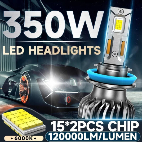 360W H7 H4 H11 LED CANBUS Lamp 9005 HB3 9006 HB4 H8 H9 9012 HIR2 Car LED Headlight Bulb 120000LM 12V 24V Auto Headlamp