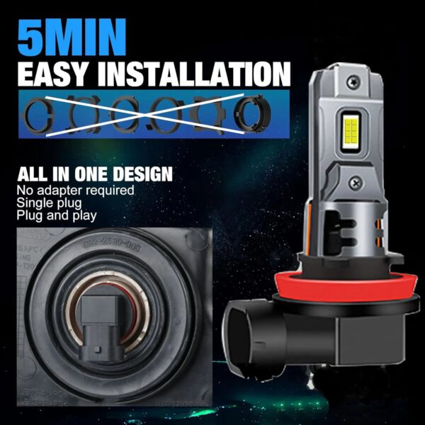 30000LM H8 H11 LED Headlight Bulb 9005 HB3 9006 HB4 H16 JP Fog Light Canbus Mini 880 881 White 6500K CSP for Car Auto Diode Lam - Image 6