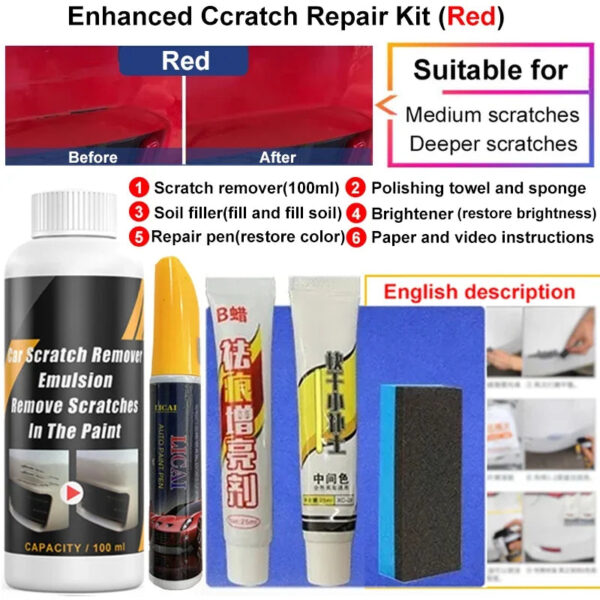 Car Scratch Remover Paint Care Tools Auto Swirl Remover Scratches Repair Polishing Auto Body Grinding Compound Anti Scratch Wax - Image 8
