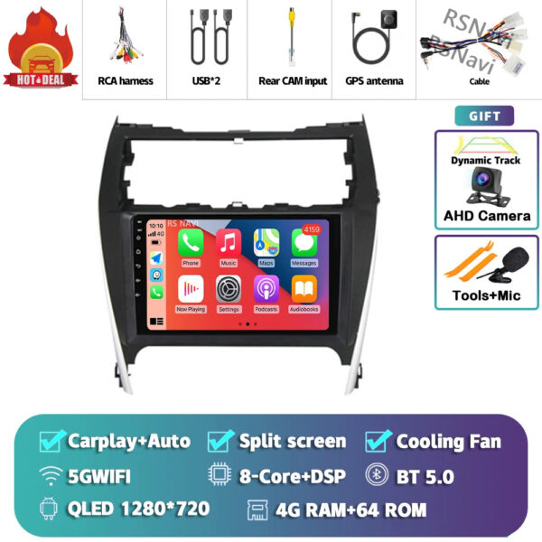 Android 14 Carplay Auto Car Radio For Toyota Camry 7 XV 50 55 2012 - 2017 Navigation GPS Multimedia Player video Stereo WIFI+4G - Image 12
