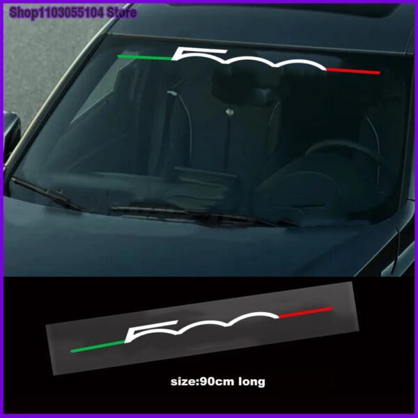 1PC Car Windscreen Window Sticker Vinyl Decal For Fiat 500 Abarth Auto Accessories - Image 2