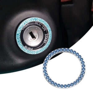 1PC Car Ignition Diamond Sticker  for Auto Motorcycle Styling Rhinestone Decoration Circle Cover Decal