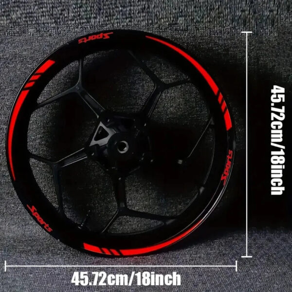 12x Universal Car Tire Sports Styling Warning Strip 18-21in Wheel Reflective Protective Sticker Auto Rim Decoration Accessories - Image 6