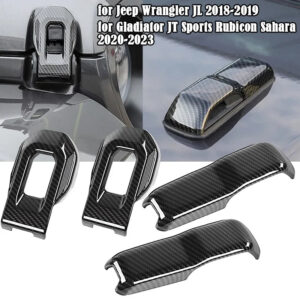 Car Hood Lock Catch Latches Decorative Cover Trim for Jeep Wrangler JL 2018 2019 Gladiator JT Sports Rubicon Sahara 2020-2023