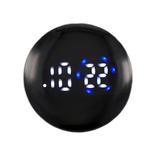 1pc Mini Car Clock Luminous Automobiles Internal Stick-On Digital Watch White Black Mechanics Quartz Clocks Auto Ornament - Image 2
