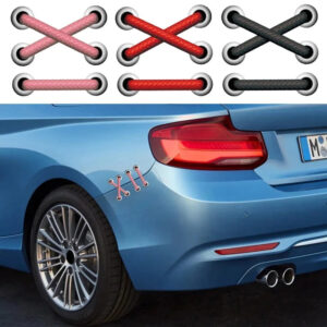 Creative and Funny Shoelaces Car Sticker 3D Simulation Patch Band Adhesive Bandage Sticker Auto Body Scratch Decoration Decal
