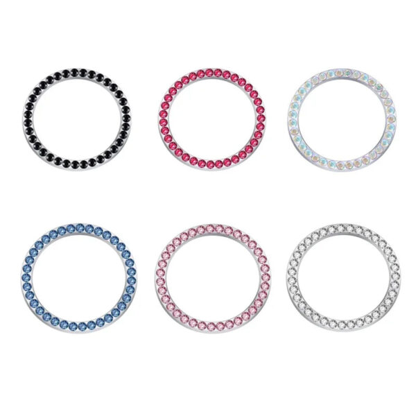 Car Ignition Key Ring Diamond Rhinestone Stickers for Auto Motorcycle Styling Bling Decoration Key Circle Button Car Accessories - Image 6