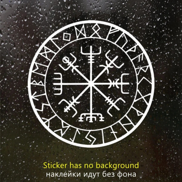 Various Sizes/Colors Die-Cut Vinyl Decal Vegvisir Compass Car Sticker Waterproof Auto Decors on Bumper Window Laptop 20807# - Image 8