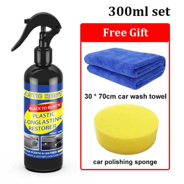 Car Plastic Restorer Back To Black Gloss Car Cleaning Products Plastic Leather Restore Auto Polish And Repair Coating Renovator - Image 10