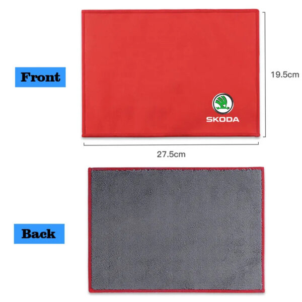 Fiber Fleece Car Cleaning Car Wash Towel Auto Tool Accessories For Skoda Kodiaq Fabia Kamiq Karoq Octavia 2 3 Rapid Scala Kami - Image 6