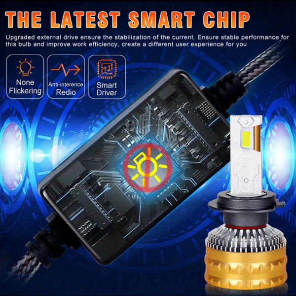 2700W H1 LED Headlight 3500000LM Led Canbus Car Lamps H4 H7 H11 H8 9005 9006 HB3 HB4 9012 HIR2 Fog Lamps Car Light 2 Copper Tube - Image 5