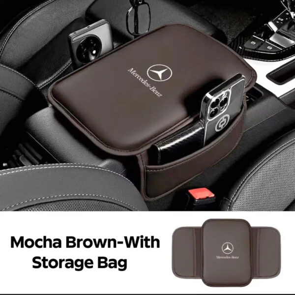 Car Armrest Box Pad Leather Auto Armrest Mat Car Accessories For Mercedes Benz W211 W203 W204 W210 W124 AMG W202 CLA W212 W220 - Image 7