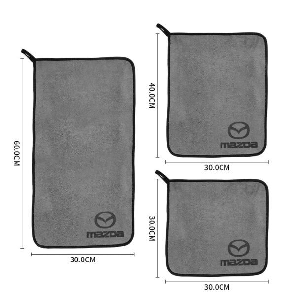 Extra Soft Car Microfiber Cleaning Towels Thickened Soft Auto Washing Drying Cloth For Mazda 3 2 6 CX5 CX4 CX3 CX9 Axela Atenza - Image 2