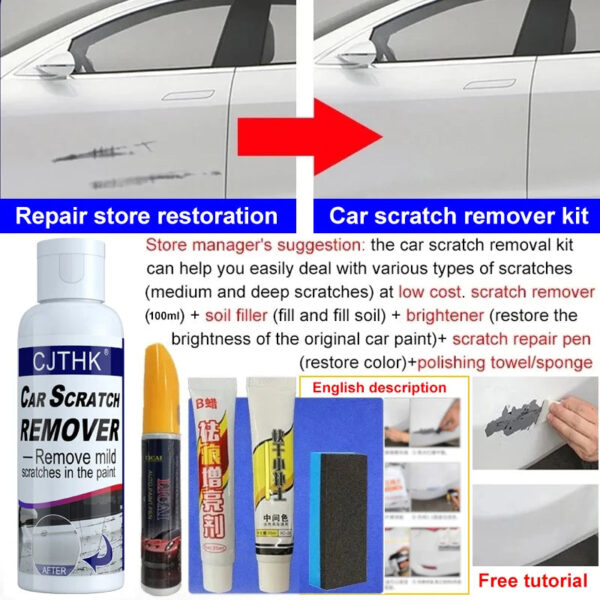 Car Scratch Remover Paint Care Tools Auto Swirl Remover Scratches Repair Polishing Auto Body Grinding Compound Anti Scratch Wax - Image 6
