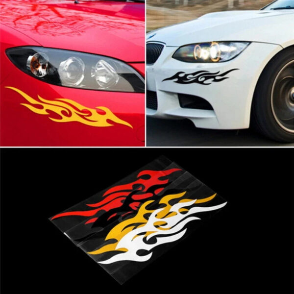 Car Stickers Modified Flame Reflective Sticker Auto Exterior Accessories Decals moto Body Decor Voiture Supplies 자동차 용품 베스트 - Image 2