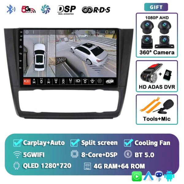 Android 14 For BMW 1-Series E88 E82 E81 E87 2004 - 2011 2K QLED Android Car Radio Multimedia Video Player GPS stereo CarPlay 4G - Image 21