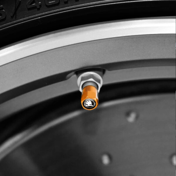 Car Accessories 4pcs Badge Wheel Tire Valve Stem Caps Auto Airtight Covers For Skoda Octavia 2 3 Kodiaq Fabia Karoq Superb 3 VII - Image 6