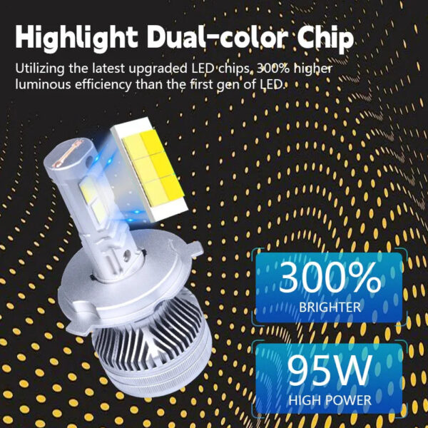 Carolyn 2pcs APP control H7 car headlight bulb H4 mini turbo headlight wireless H1 H11 9005 HB3 9006 HB4 LED car light - Image 4