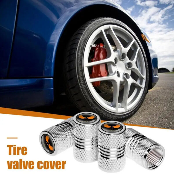 4PCS/Set Aluminium Alloy Car Wheel Tire Valve Air Caps Stem Cover Dustproof Auto Motorcycles Skull Styling Accessories Car Decor - Image 3