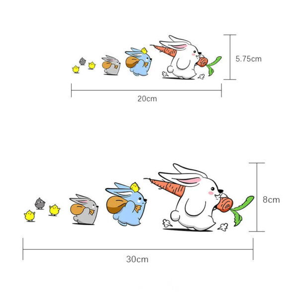 Cute Bunny Sticker Car Animal Styling Funny Rabbit Decor Decals Auto Motorcycle Body Bumper Cartoon Stickers Decoration - Image 2