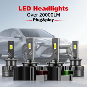 2Pcs D1S LED Headlight Bulbs 6000K White 800% Brighter D4R D1R D2R D5S D4S D3S D2S LED Bulb 20000LM Xenon Headlights Replacement