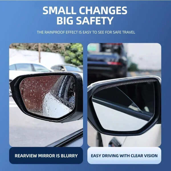 2Pcs Car Rearview Mirror Rain Eyebrow Carbon Fiber Pattern Rain Cover For Honda Civic Accord CRV Hrv Jazz Auto Accessories - Image 4