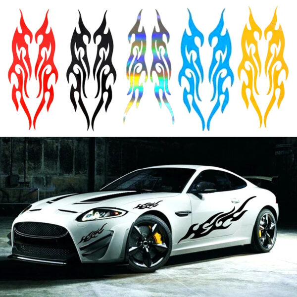 Car Stickers Modified Flame Reflective Sticker Auto Exterior Accessories Decals moto Body Decor Voiture Supplies 자동차 용품 베스트 - Image 4