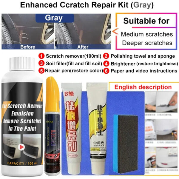 Car Scratch Remover Paint Care Tools Auto Swirl Remover Scratches Repair Polishing Auto Body Grinding Compound Anti Scratch Wax - Image 15