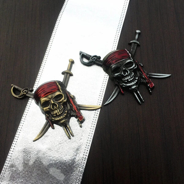 Car Styling 3D Metal Pirate Skull Emblem Badge Stickers Decals Auto Motorcycle Cover Scratches Personality Decor Accessories - Image 4