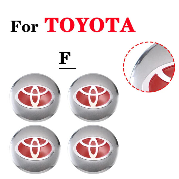 4pcs Car Wheel Stickers 56mm Auto Center Hub Cap Decal For Toyota Gazoo Racing TRD Corolla Yaris Chr Auris Rav4 Prius Prado - Image 9