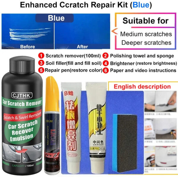 Car Scratch Remover Paint Care Tools Auto Swirl Remover Scratches Repair Polishing Auto Body Grinding Compound Anti Scratch Wax - Image 17