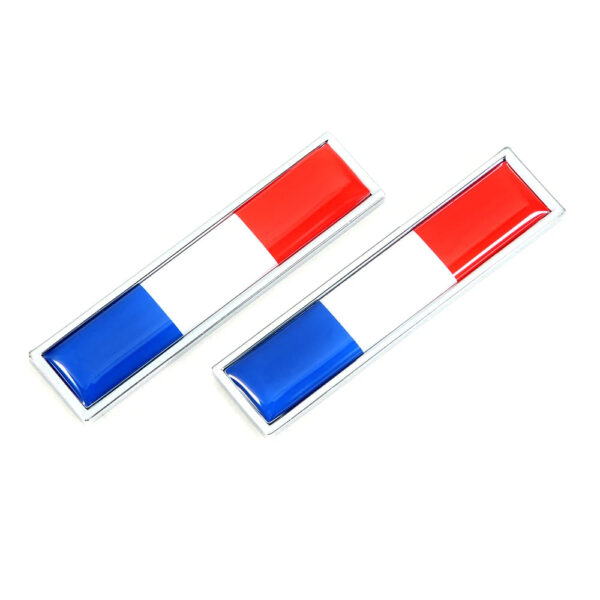 1 Pair France National Flag Metal Car Stickers Auto Styling Motorcycle Accessories Badge Label Emblem Car Stickers - Image 3