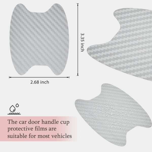 4Pcs/Set Car Door Sticker Carbon Fiber Scratches Resistant Cover Auto Handle Protection Film Exterior Styling Accessories - Image 3