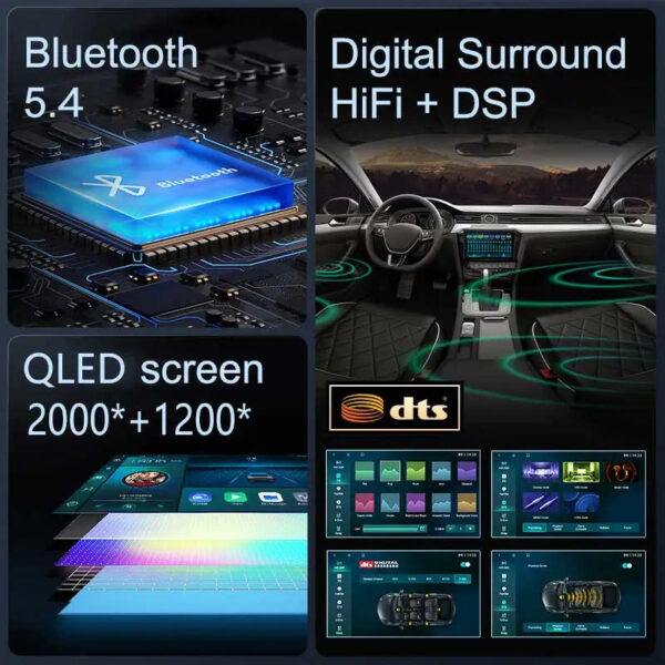 Android 14 For Renault Megane 2 2002-2009 2K QLED Android Car Radio Multimedia Video Player GPS Stereo CarPlay 4G Navigationv BT - Image 4