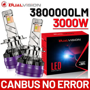 Dualvision 3800000LM 3000W H4 H7 H11 LED CANbus K5C K6C H1 H8 9005 9006 HB3 HB4 9012 HIR2 Led Headlight Turbo Auto FogLamp 6000K
