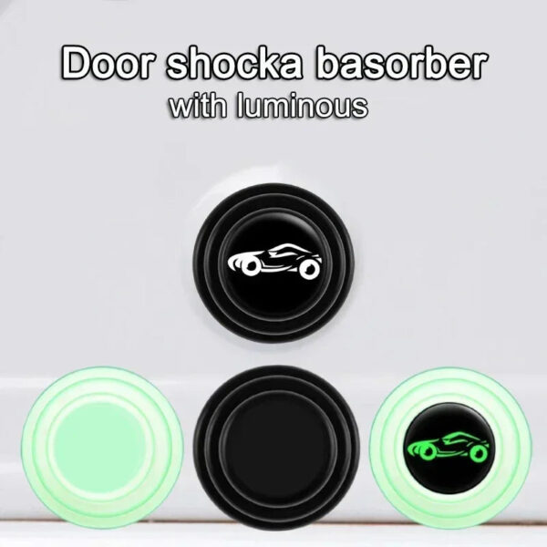 Car Door Closing Anti-shock Protection Soundproof Buffer Stickers Luminous Anti-collision Silicone Pad Gasket Auto Accessories