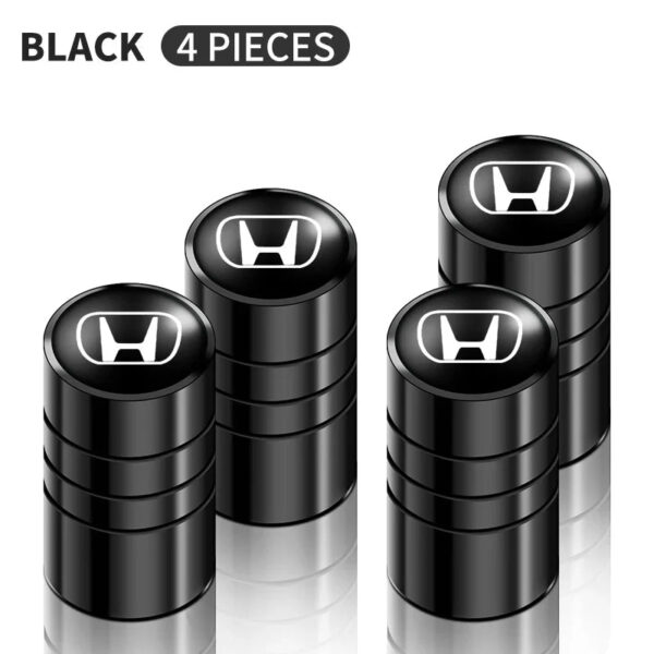 4pcs Metal Car Badges Wheel Tire Valve Caps Auto Accessories For Honda Civic Accord Fit CRV Jazz Odyssey Insight Legend HRV - Image 8