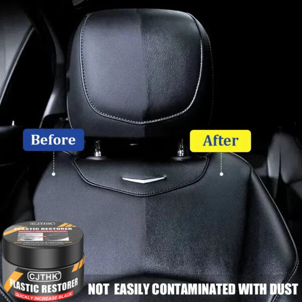 Car Plastic Restorer Crystal Clear Auto Interior Leather & Panel Renewal Wax Coating Agent Back To Black Gloss Car Wax Polish - Image 4