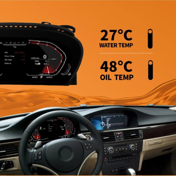 2025 Latest 12.3'' Original Digital LCD Dashboard For BMW 5 Series E60 E61 E63 E64 525D Cluster instrument Cockpit speedometer - Image 2