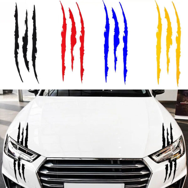 Monster Claw Scratch Car Sticker Reflective Car Decal Scratch Stripe Stickers Creative Auto Headlight Decoration Vinyl Decal - Image 3
